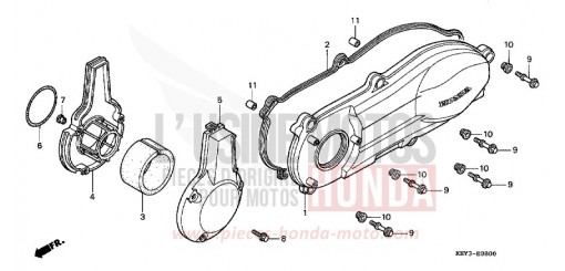 LEFT CRANKCASE COVER FES1252 de 2002